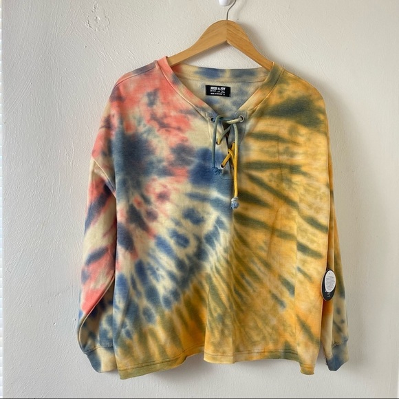 Jolie and Joy  By FCT with Love  Tie Dye Top.  Multi Colors  Sz 2X - Picture 13 of 14